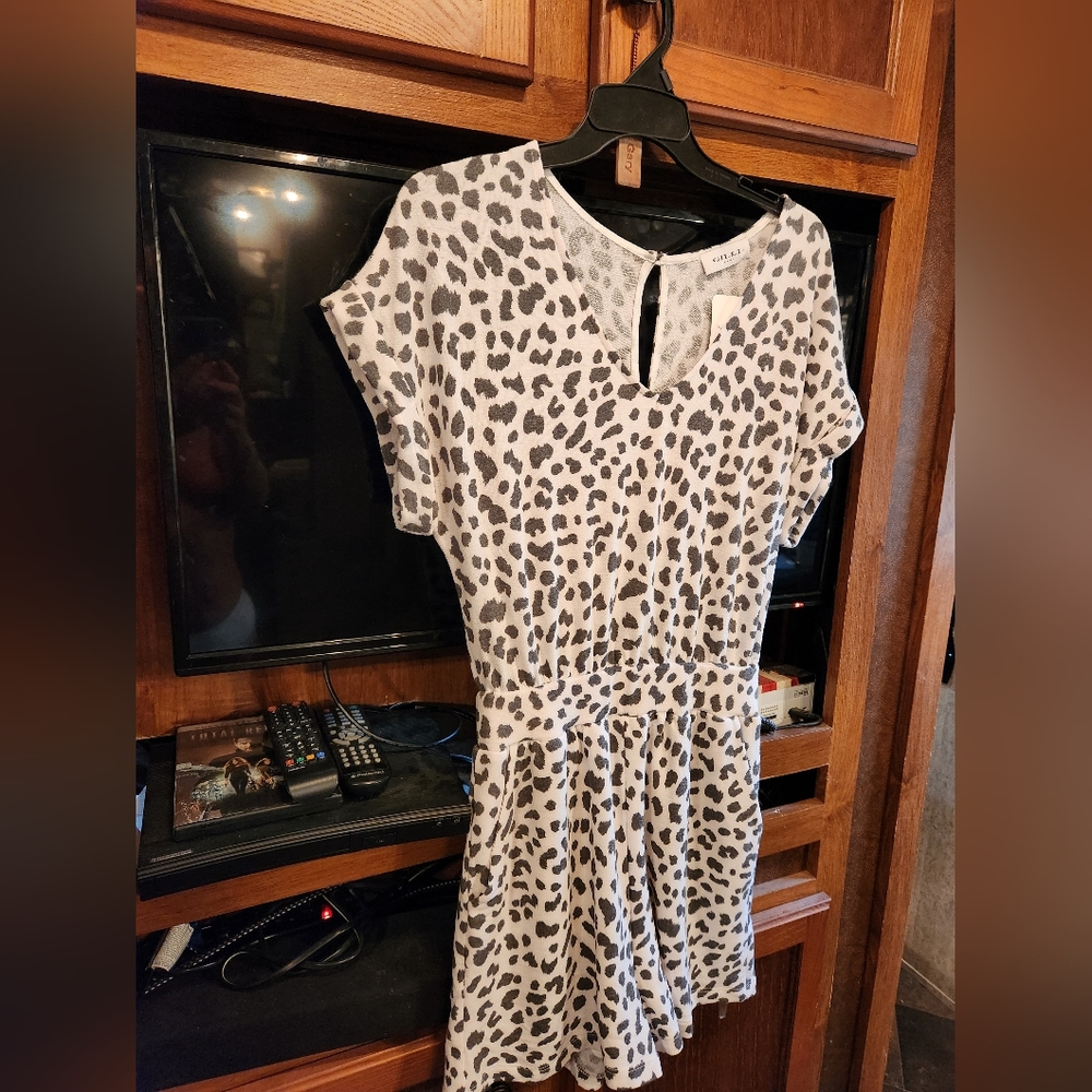 Cute Animal Print V-Neck Romper